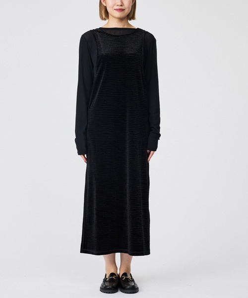 Rouge vif la cle（ルージュヴィフラクレ）の「【Keena/キーナ】ベルベットタンクワンピース/上品/お出かけ/ワンピース【WEB限定】（ワンピース・レディース・ピンク/ブラック・フリー）」の9枚目の写真