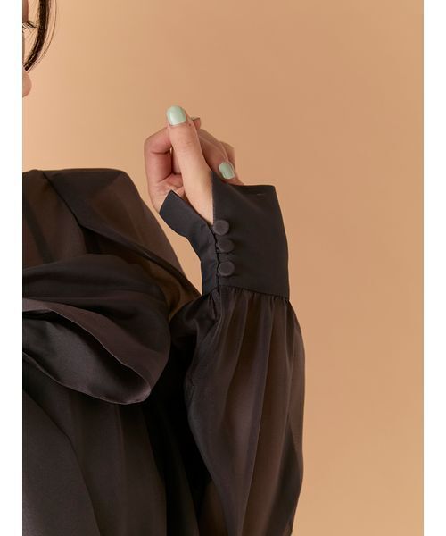 LILY BROWN（リリーブラウン）の「ビックボウタイブラウス（シャツ/ブラウス・レディース・ホワイト/ミント/アイボリー/チャコールグレー・F）」の13枚目の写真