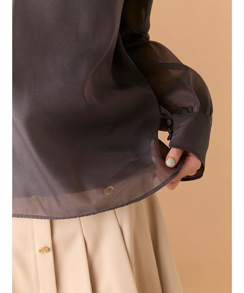 LILY BROWN（リリーブラウン）の「ビックボウタイブラウス（シャツ/ブラウス・レディース・ホワイト/ミント/アイボリー/チャコールグレー・F）」の14枚目の写真