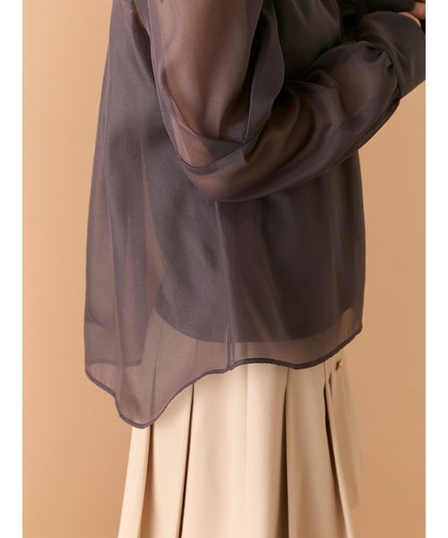 LILY BROWN（リリーブラウン）の「ビックボウタイブラウス（シャツ/ブラウス・レディース・ホワイト/ミント/アイボリー/チャコールグレー・F）」の15枚目の写真