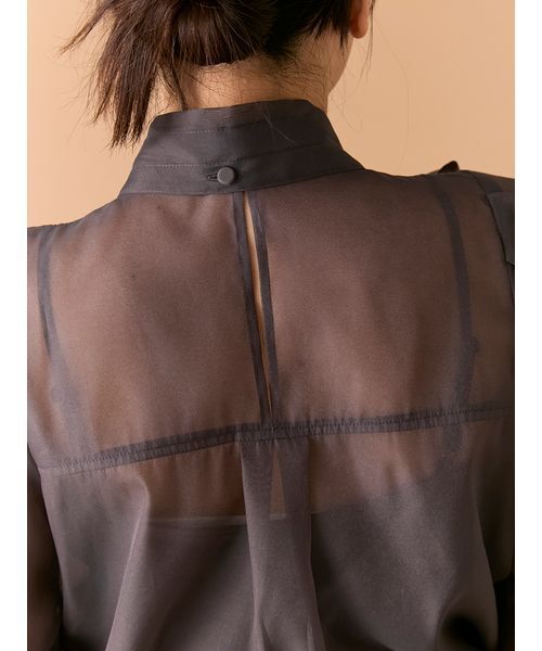 LILY BROWN（リリーブラウン）の「ビックボウタイブラウス（シャツ/ブラウス・レディース・ホワイト/ミント/アイボリー/チャコールグレー・F）」の16枚目の写真