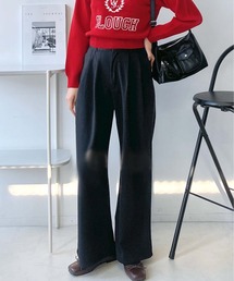 AS KNOW AS plus | ♪ベルト付き スウェード ストレートパンツ(その他パンツ)