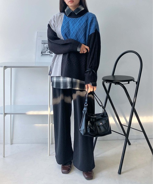 AS KNOW AS plus（アズノゥアズプラス）の「♪ベルト付き 起毛ストレートパンツ（その他パンツ・レディース・ブラック系/グレー系/ブラウン系/ブルー系・FREE）」の11枚目の写真