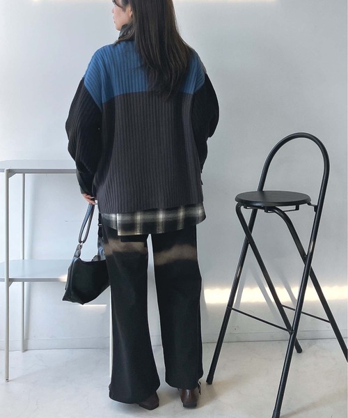 AS KNOW AS plus（アズノゥアズプラス）の「♪ベルト付き 起毛ストレートパンツ（その他パンツ・レディース・ブラック系/グレー系/ブラウン系/ブルー系・FREE）」の13枚目の写真