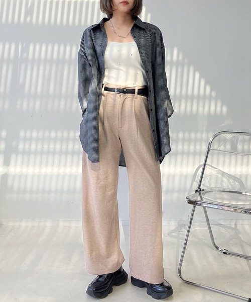 AS KNOW AS plus（アズノゥアズプラス）の「♪ベルト付き 起毛ストレートパンツ（その他パンツ・レディース・ブラック系/グレー系/ブラウン系/ブルー系・FREE）」の17枚目の写真