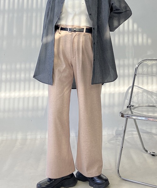 AS KNOW AS plus（アズノゥアズプラス）の「♪ベルト付き 起毛ストレートパンツ（その他パンツ・レディース・ブラック系/グレー系/ブラウン系/ブルー系・FREE）」の18枚目の写真