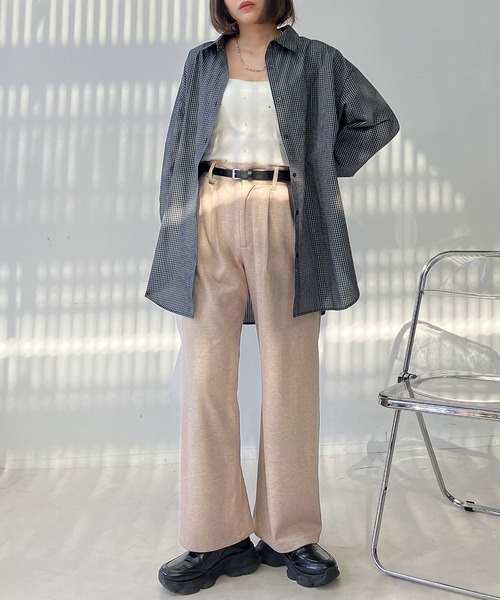 AS KNOW AS plus（アズノゥアズプラス）の「♪ベルト付き 起毛ストレートパンツ（その他パンツ・レディース・ブラック系/グレー系/ブラウン系/ブルー系・FREE）」の19枚目の写真