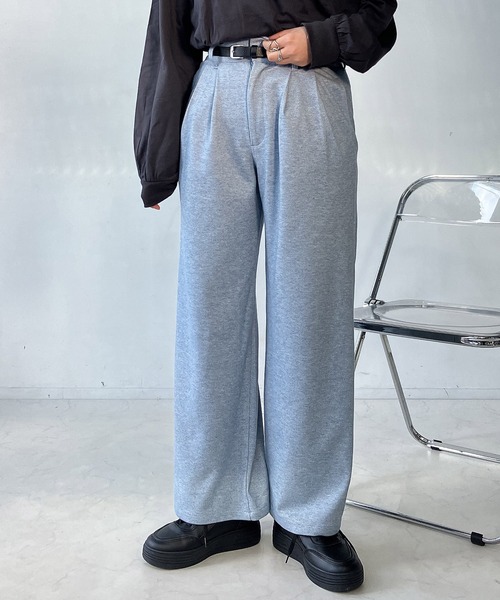 AS KNOW AS plus（アズノゥアズプラス）の「♪ベルト付き 起毛ストレートパンツ（その他パンツ・レディース・ブラック系/グレー系/ブラウン系/ブルー系・FREE）」の20枚目の写真