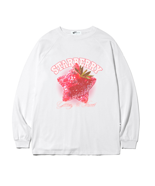 ESCAPEFROM（エスケープフロム）の「スターベリープリントロングスリーブ [2カラー]（Tシャツ/カットソー・レディース・ホワイト/ブラック・MEDIUM/LARGE/SMALL）」の3枚目の写真