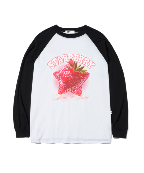 ESCAPEFROM（エスケープフロム）の「スターベリープリントロングスリーブ [2カラー]（Tシャツ/カットソー・レディース・ホワイト/ブラック・MEDIUM/LARGE/SMALL）」の4枚目の写真