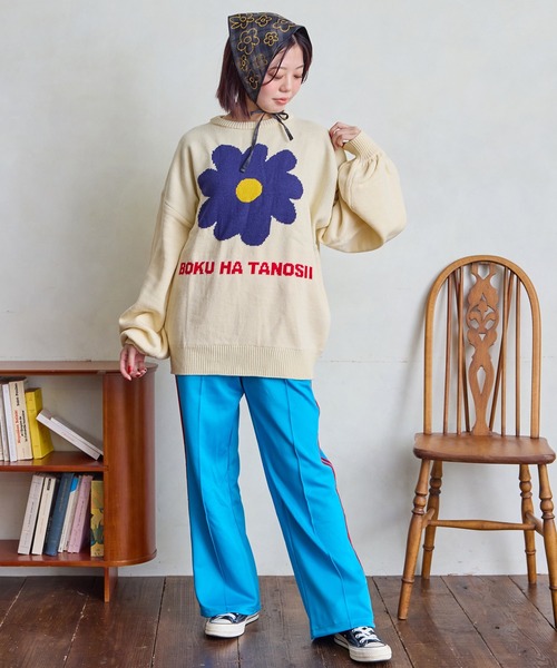 MARKEY'S(マーキーズ)の「【BOKU HA TANOSII】別注フラワーニット/おとな(ニット/セーター・レディース・レッド/オフホワイト/ブラック・170cm)」の11枚目の写真