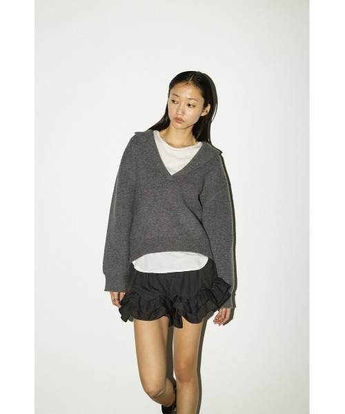 STYLEMIXER（スタイルミキサー）の「フリルヘムショートパンツ（その他パンツ・レディース・アイボリー/ブラック/グレー・SMALL/MEDIUM）」の21枚目の写真