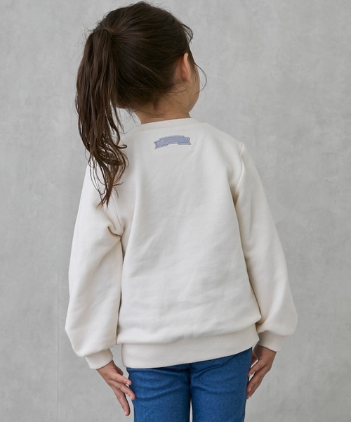 petit main（プティマイン）の「【フワのびっと】アソートアップリケトレーナー（スウェット・キッズ・ライトピンク/アイボリー/サックスブルー/ネイビー・110cm/100cm/90cm/120cm/80ｃｍ/130cm）」の6枚目の写真