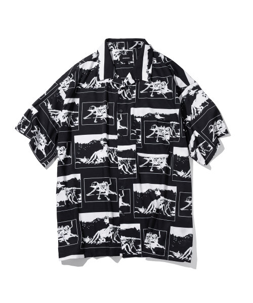 MASSNOUN(マスノウン)の「エーエヌティー オーバーサイズ 半袖ハワイアンシャツ MSHST001-BK(シャツ/ブラウス・レディース・その他・MEDIUM)」の1枚目の写真