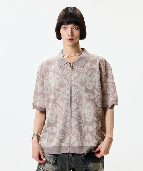 CRITIC(クリティック)の「PYTHON KNIT ZIP UP BEIGE(ニット/セーター・メンズ・その他・MEDIUM/LARGE/X-LARGE)」の1枚目の写真