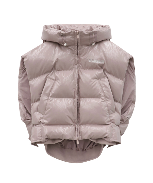 Vivacious(ビバシャス)の「Rose Gloss Vest PINK(ダウンベスト・レディース・ピンク・FREE)」の4枚目の写真