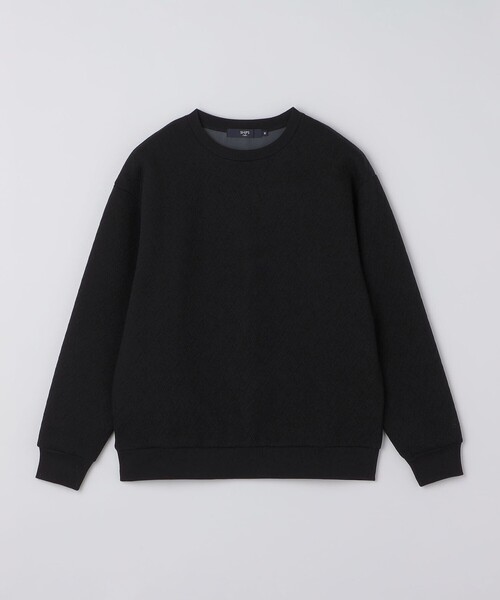SHIPS Colors(シップス カラーズ)の「SHIPS Colors:フクレ ジャカード スウェット(スウェット・メンズ・ベージュ/ネイビー/ブラック・MEDIUM/LARGE/X-LARGE)」の4枚目の写真