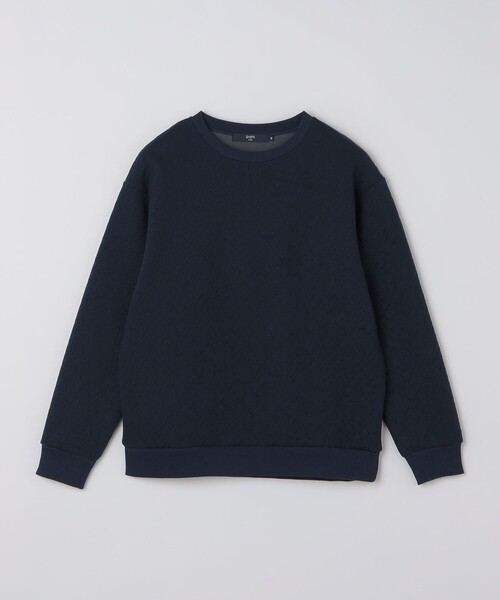 SHIPS Colors(シップス カラーズ)の「SHIPS Colors:フクレ ジャカード スウェット(スウェット・メンズ・ベージュ/ネイビー/ブラック・MEDIUM/LARGE/X-LARGE)」の5枚目の写真