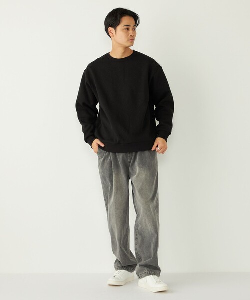 SHIPS Colors(シップス カラーズ)の「SHIPS Colors:フクレ ジャカード スウェット(スウェット・メンズ・ベージュ/ネイビー/ブラック・MEDIUM/LARGE/X-LARGE)」の18枚目の写真