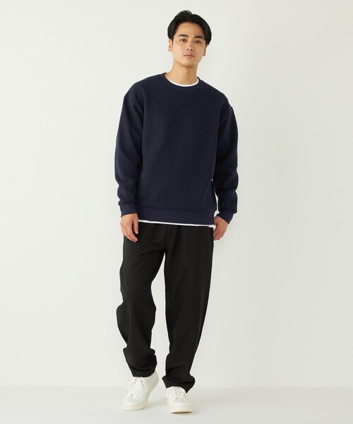 SHIPS Colors(シップス カラーズ)の「SHIPS Colors:フクレ ジャカード スウェット(スウェット・メンズ・ベージュ/ネイビー/ブラック・MEDIUM/LARGE/X-LARGE)」の19枚目の写真