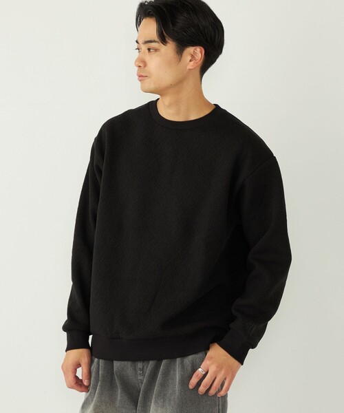 SHIPS Colors(シップス カラーズ)の「SHIPS Colors:フクレ ジャカード スウェット(スウェット・メンズ・ベージュ/ネイビー/ブラック・MEDIUM/LARGE/X-LARGE)」の20枚目の写真