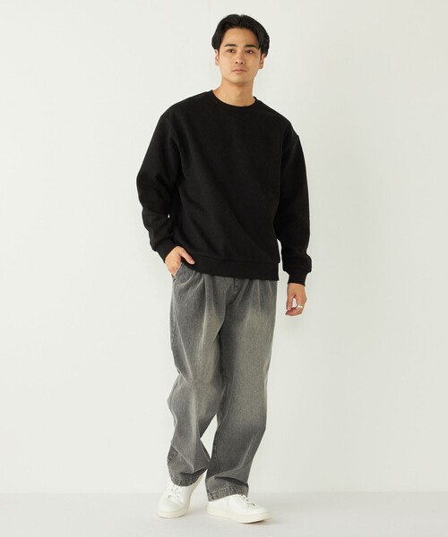 SHIPS Colors(シップス カラーズ)の「SHIPS Colors:フクレ ジャカード スウェット(スウェット・メンズ・ベージュ/ネイビー/ブラック・MEDIUM/LARGE/X-LARGE)」の22枚目の写真