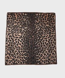 UNTITLED（アンタイトル）の「【manipuri】120×120正方形 レオパードベグウールシルクストール（バンダナ/スカーフ・レディース）」