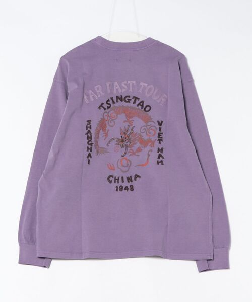 KRIFF MAYER(クリフメイヤー)の「【綿100%】スーベニア刺繍ロンT(龍)(Tシャツ/カットソー・メンズ・チャコール/パープル/オレンジ/サンドベージュ・LARGE/MEDIUM/X-LARGE)」の6枚目の写真