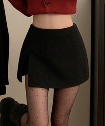 Vipoa（ヴィポア）の「ウールスリムパンツミニスカート（スカート・レディース）」