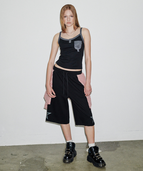 runningHIGH（ランニングハイ）の「レイヤードスウェットショーツ[ブラック]（その他パンツ・レディース・その他・F）」の2枚目の写真