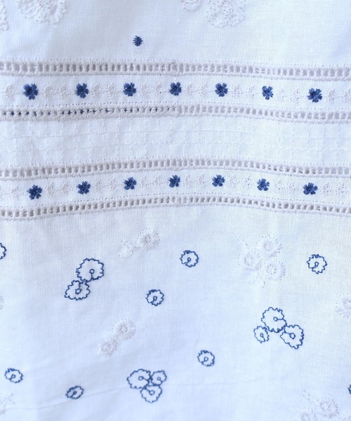 bulle de savon（ビュルデサボン）の「びわ刺繍 ワンピース（ワンピース・レディース・ホワイト・FREE）」の9枚目の写真