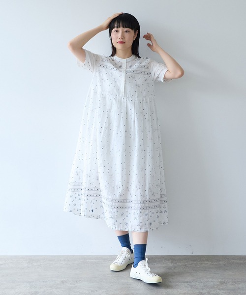 bulle de savon（ビュルデサボン）の「びわ刺繍 ワンピース（ワンピース・レディース・ホワイト・FREE）」の13枚目の写真