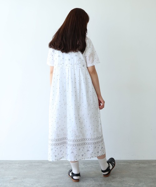 bulle de savon（ビュルデサボン）の「びわ刺繍 ワンピース（ワンピース・レディース・ホワイト・FREE）」の8枚目の写真