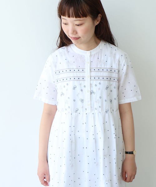 bulle de savon（ビュルデサボン）の「びわ刺繍 ワンピース（ワンピース・レディース・ホワイト・FREE）」の3枚目の写真