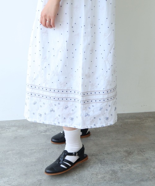 bulle de savon（ビュルデサボン）の「びわ刺繍 ワンピース（ワンピース・レディース・ホワイト・FREE）」の4枚目の写真