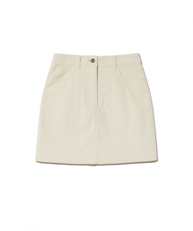 YALE（イェール）の「ウィメンズコーデュロイショートスカート_クリーム（スカート）」