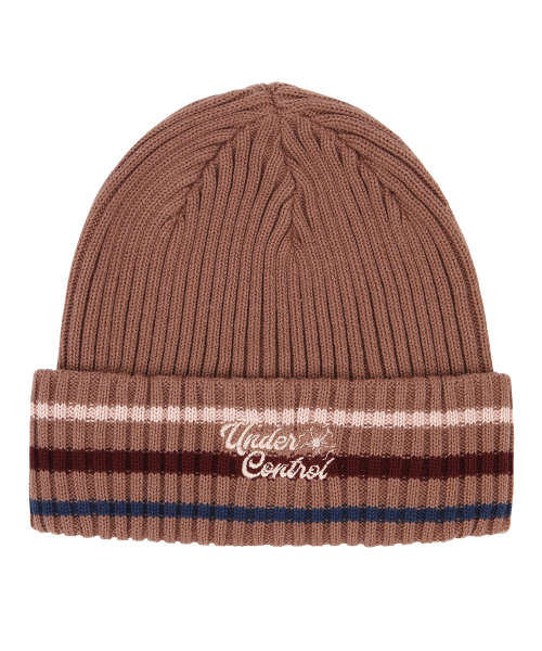 UNDERCONTROL(アンダーコントロール)の「四季用薄手ロングビーニーコットンニット男女共用ロゴビーニーモ帽子 BEANIE / FLORAL SCRIPT / M STRIPE / D PINK(ニットキャップ/ビーニー・メンズ・その他・FREE)」の2枚目の写真