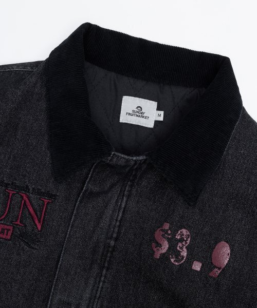 SUNDAY FRUIT MARKET(サンデーフルーツマーケット)の「SUNDAY DENIM JACKET BLACK(デニムジャケット・メンズ・その他・MEDIUM/LARGE)」の4枚目の写真