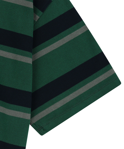 ENDOOR(エンドア)の「Vintage pk stripe 1/2 polo shirt (vtg green)(シャツ/ブラウス・メンズ・ダークグリーン・1/2)」の4枚目の写真