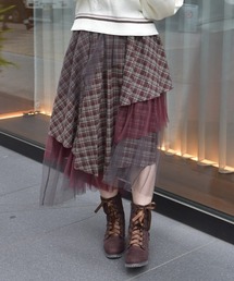 axes femme | 異素材イレヘムボリュームスカート(スカート)