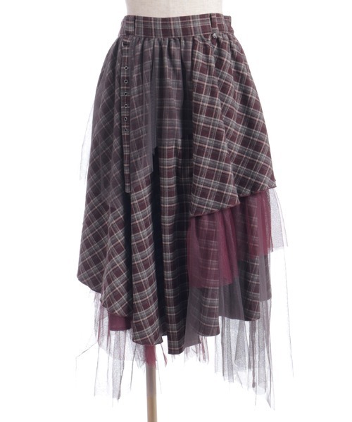 axes femme（アクシーズファム）の「異素材イレヘムボリュームスカート（スカート・レディース・ダークグリーン/ブラック/ワイン・FREE）」の17枚目の写真