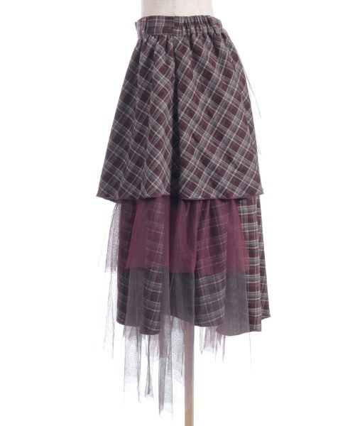 axes femme（アクシーズファム）の「異素材イレヘムボリュームスカート（スカート・レディース・ダークグリーン/ブラック/ワイン・FREE）」の16枚目の写真