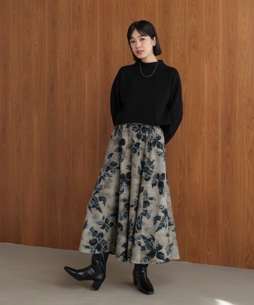 Bou Jeloud（ブージュルード）の「花柄フレアパンツ（その他パンツ・レディース・ブラック/グレー・FREE）」の3枚目の写真