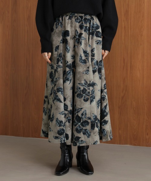 Bou Jeloud（ブージュルード）の「花柄フレアパンツ（その他パンツ・レディース・ブラック/グレー・FREE）」の10枚目の写真