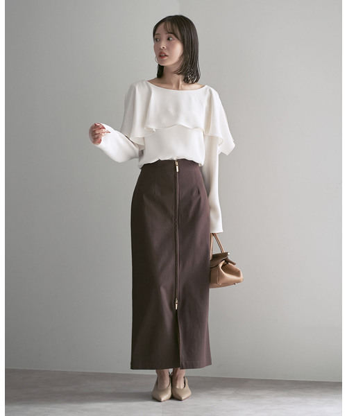 スリットケープブラウス（シャツ/ブラウス）｜NOBLE（ノーブル）の