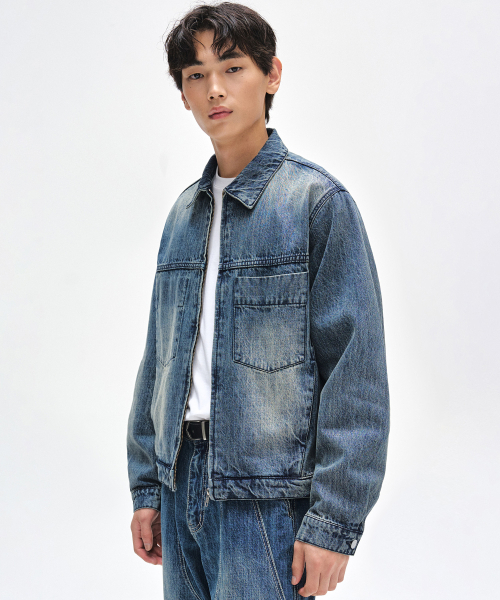 DECET(デケト)の「Denim Zip Jacket DCJK002BlueA(デニムジャケット・メンズ・その他・SMALL/MEDIUM/LARGE)」の2枚目の写真