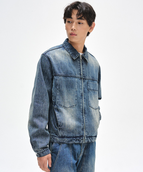DECET(デケト)の「Denim Zip Jacket DCJK002BlueA(デニムジャケット・メンズ・その他・SMALL/MEDIUM/LARGE)」の3枚目の写真