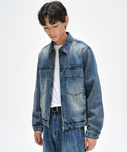DECET(デケト)の「Denim Zip Jacket DCJK002BlueA(デニムジャケット・メンズ・その他・SMALL/MEDIUM/LARGE)」の4枚目の写真