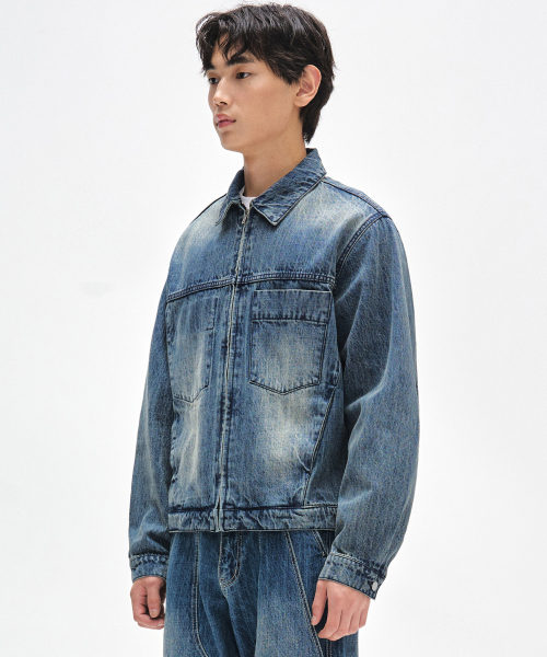 DECET(デケト)の「Denim Zip Jacket DCJK002BlueA(デニムジャケット・メンズ・その他・SMALL/MEDIUM/LARGE)」の5枚目の写真