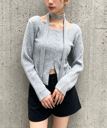 3.3 Field Trip  | 3.3 Field Trip／ストール付きリブカーディガン(カーディガン/ボレロ)